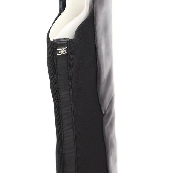 Sam Edelman Womens Pam Over The Knee Boots Black Almond Toe Leather Zip 6.5 M - Picture 7 of 12